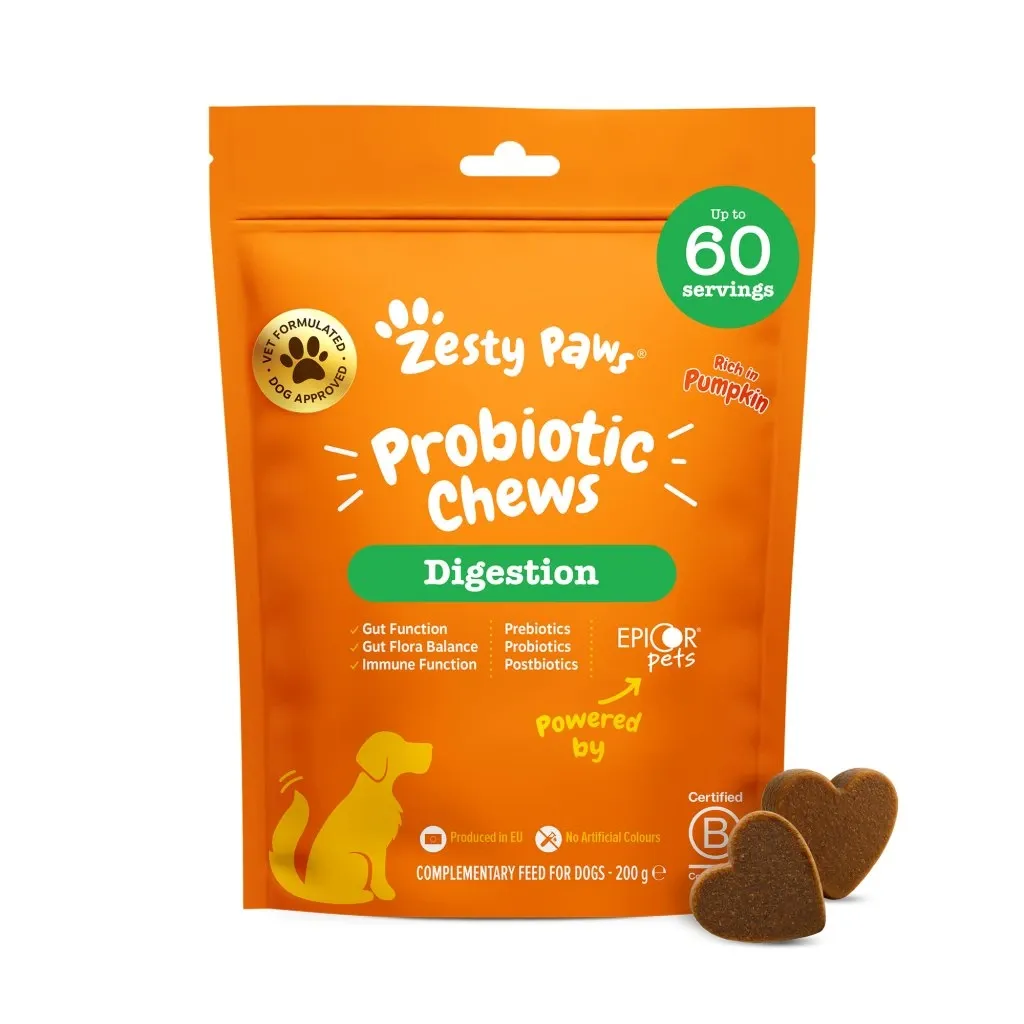 Opakowanie probiotyku Zesty Paws Probiotic Chews dla psa